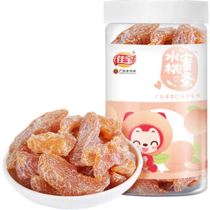 Barras de melocotón deshidratado Jia Bao, tradicionales de China, 185 g
