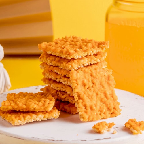 Soldier Egg Yolk Sticky Rice Cracker Crab flavor 1pc