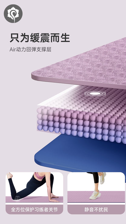 Hatha Yoga 6mm Non-Slip TPE Mat For Floor Workout Purple Color Exercise/Fitness/Yoga/Pilates 183cm*66cm