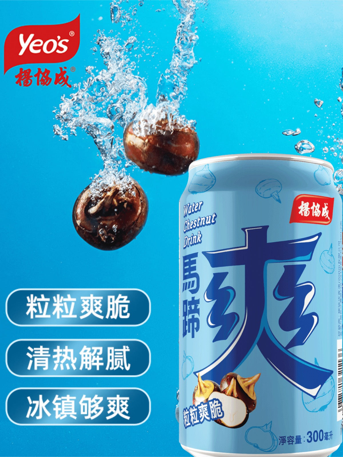 Hong Kong Imported Yeo's Water Chest Nut Drink 300ml