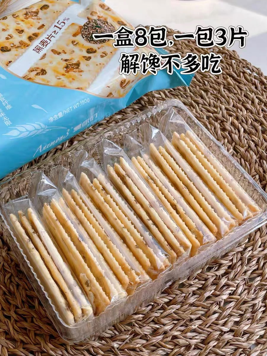 Anemon3 Rye Oatmeal Sea Salt Soda Biscuit 180g 山姆 盒马同款 Anemon3黑麦片海盐苏打饼干