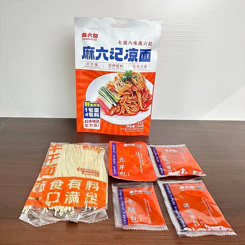 Ma Liu Ji Sour and Spicy Sweet Potato Noodles 256g 麻六记 酸辣粉/川北魔芋凉皮