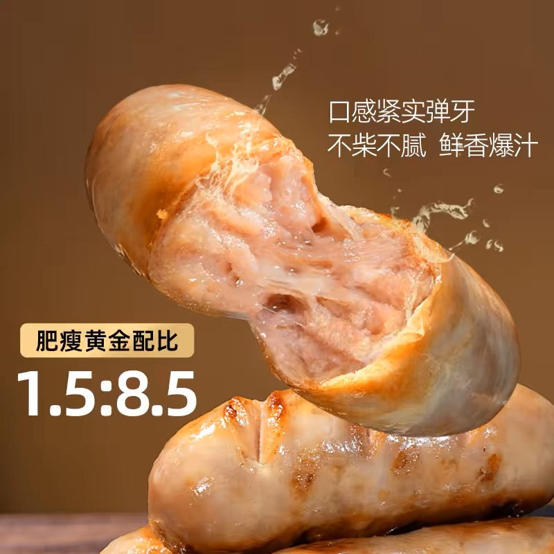 Tou Chu Iberian Pork Sausage 8pc 400g 头厨 雪山黑猪肉爆汁烤肠