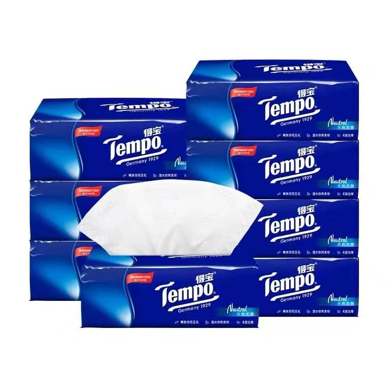Tempo Extra Think Premium Tissue Four-ply 90 Sheets 得宝抽取式面巾纸