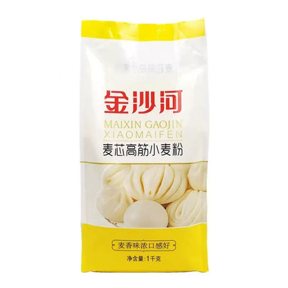 Harina de pan Jin Sha He Harina alta en proteínas 1kg 金沙河高筋面粉