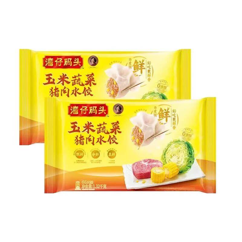 Wan Chai Ferry Corn and Pork Dumplings 300g 湾仔码头 玉米蔬菜猪肉水饺