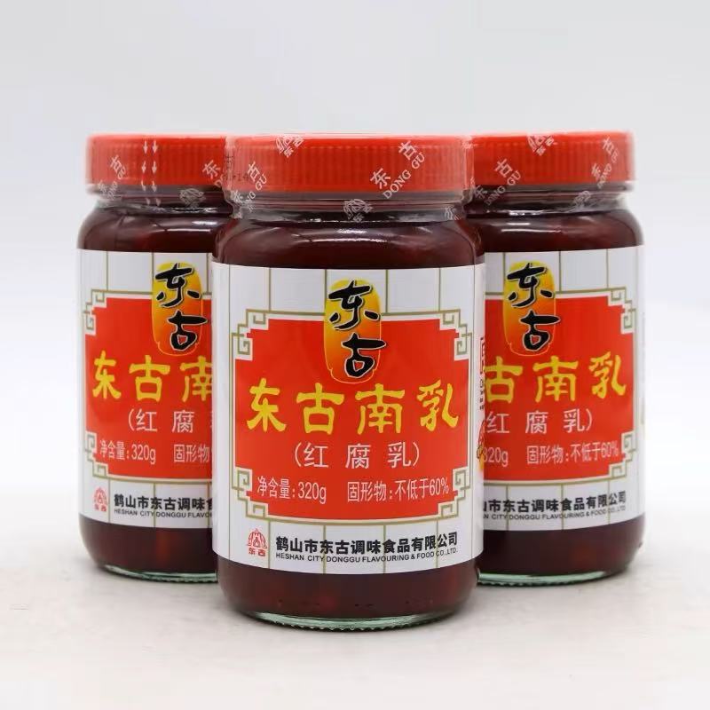 Requesón de frijoles fermentados rojos Dong Gu 320 g 东古南乳 红腐乳