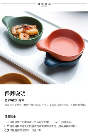 She Li High Quality Heat Resistant Sauce Bowl Blue 1pc 舍里 北欧陶瓷蘸料碟