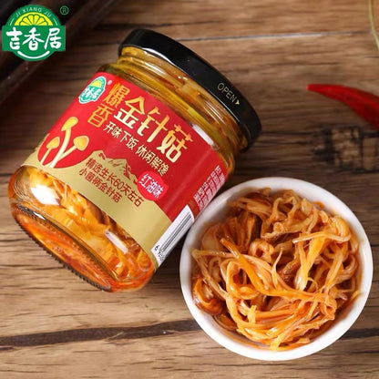 China Ji Xiang Ju Spicy Enoki 180g Ready to eat snack Salad sauce Cooking sauce