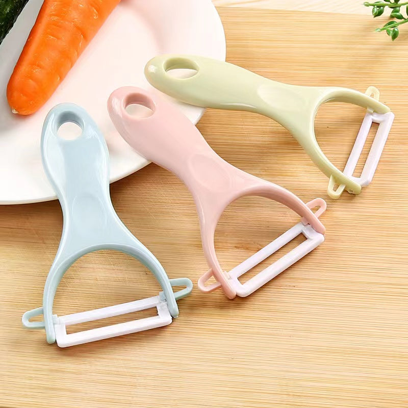 Ceramic Fruit Peeler Kitchen Multifunctional Peeling Knife Household Apple Peeling Artifact Scraping Knife Potato Peeler 1pc 北欧陶瓷水果削皮刀
