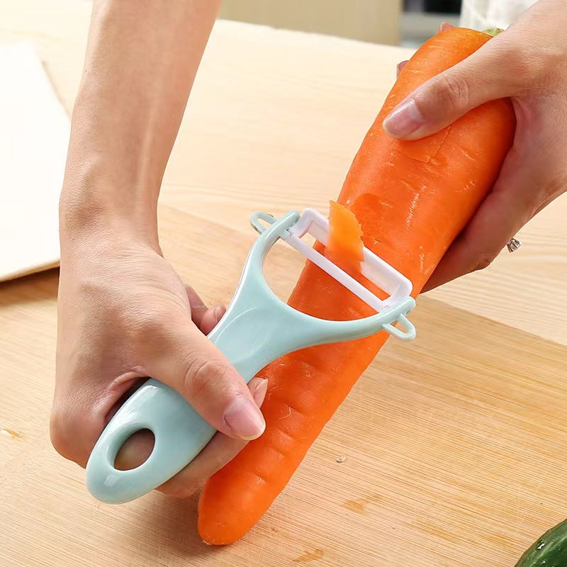 Ceramic Fruit Peeler Kitchen Multifunctional Peeling Knife Household Apple Peeling Artifact Scraping Knife Potato Peeler 1pc 北欧陶瓷水果削皮刀