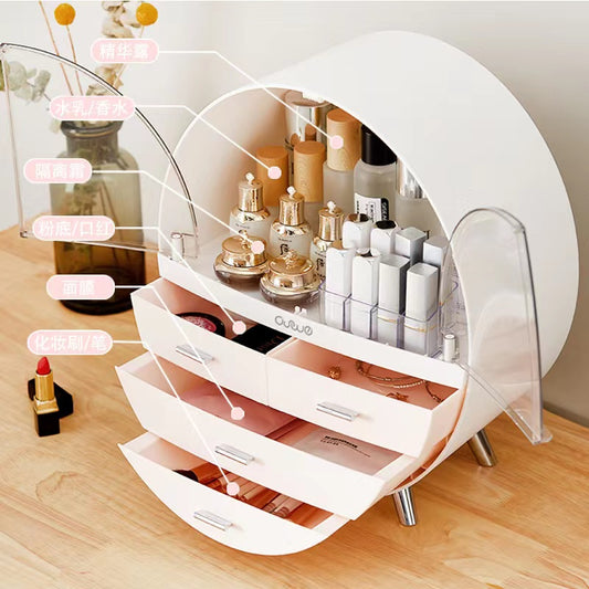 Caja de almacenamiento de maquillaje 1 pieza 时光机 抖音网红同款化妆品收纳盒