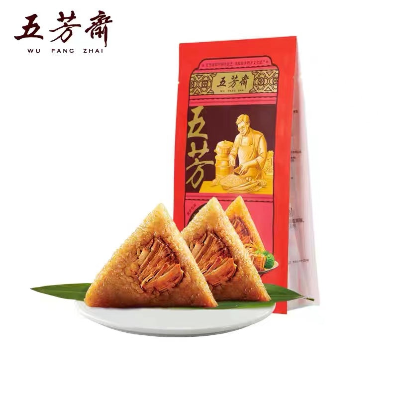 [China Time-Honored Brand] Wu Fang Zhai Egg Yolk Pork Zong Zi 140g*2