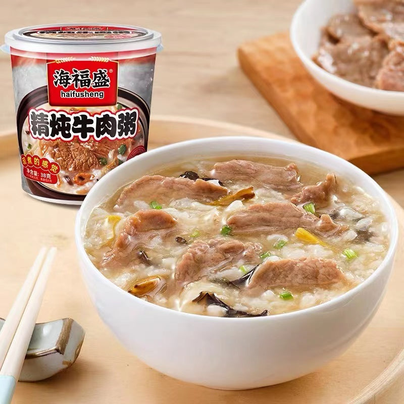 Hai Fu Sheng Instant Congee Spareribs Mushroom Flavor 38g 海福盛冻干粥