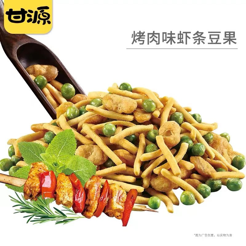 Gan Yuan Mixed Green Peas Horse Bean 16g 甘源鲜虾味虾条豆果