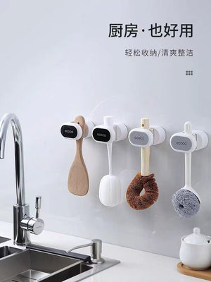 Ecoco Wall Hanger Racks Wall Sticker Hook For Mops Brooms Adhesive Hooks 1pc 意可可 免打孔拖把挂钩