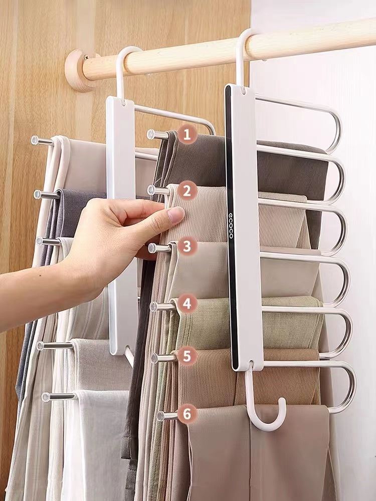 Ecoco Multifunctional Trousers Pants Rack Multi-layer Clothes Hanger 1pc 意可可 折叠裤架