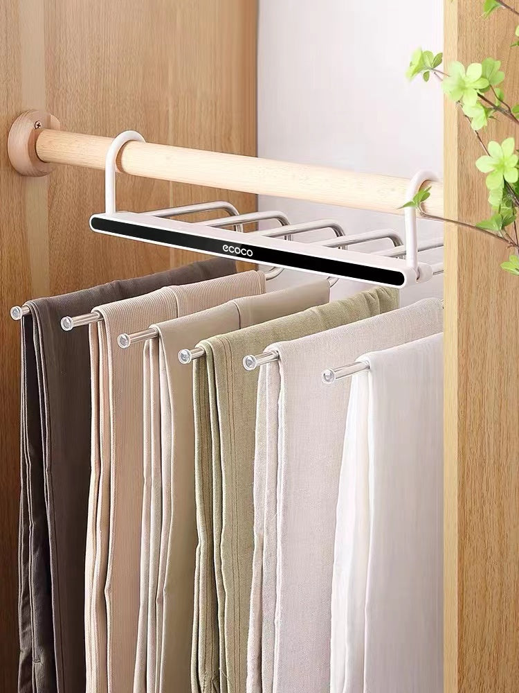 Ecoco Multifunctional Trousers Pants Rack Multi-layer Clothes Hanger 1pc 意可可 折叠裤架