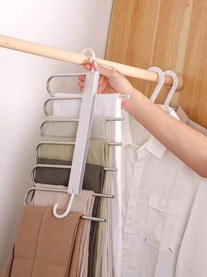 Ecoco Multifunctional Trousers Pants Rack Multi-layer Clothes Hanger 1pc 意可可 折叠裤架