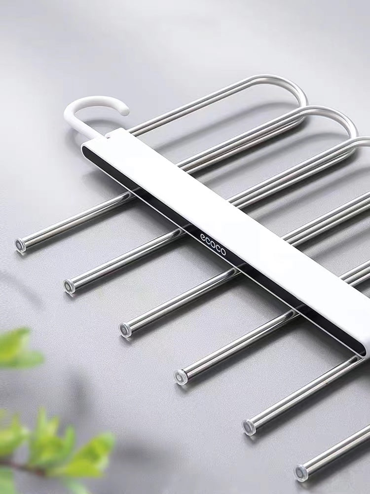 Ecoco Multifunctional Trousers Pants Rack Multi-layer Clothes Hanger 1pc 意可可 折叠裤架