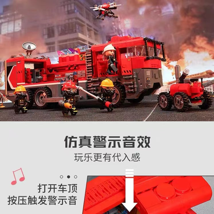 Enlighten Lego Toy Mine City Multifunctional Emergency Rescue Command Vehicle Bricks 12025 启蒙 多功能应急救援指挥车