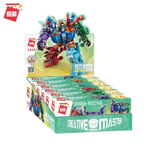 Enlighten Lego Toy Qman Creative Master Sura Mecha Toy Set 1414 启蒙 超集变-修罗战神