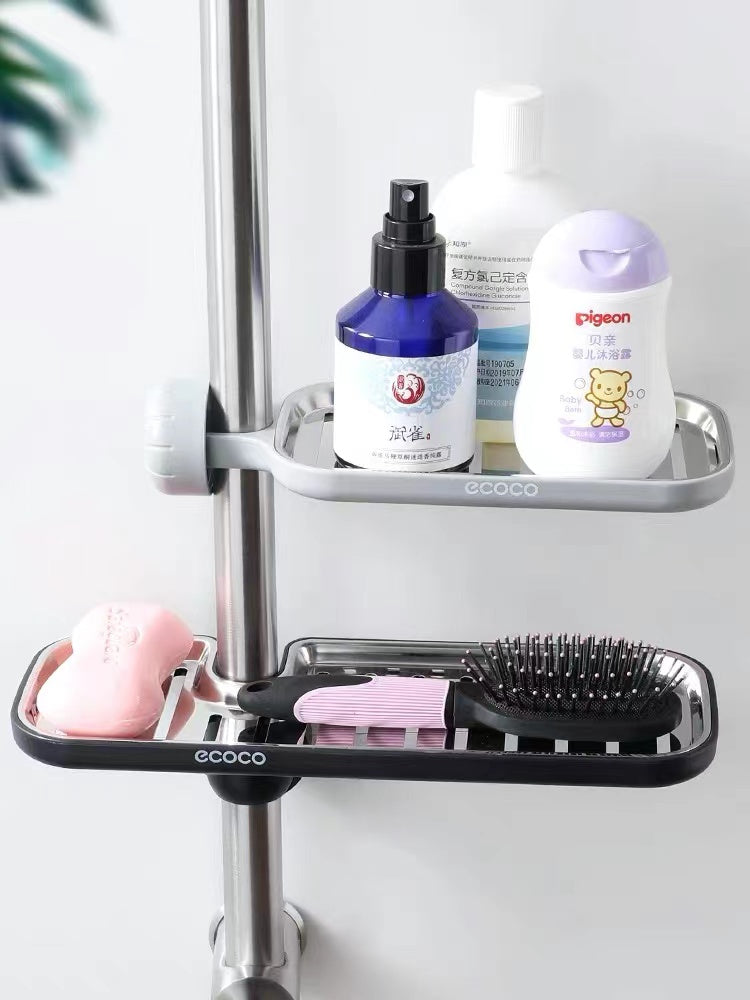 Ecoco Kitchen Bathroom Storage Shelves Faucet Dishcloth Sponge Drain Rack 意可可 不锈钢置物架