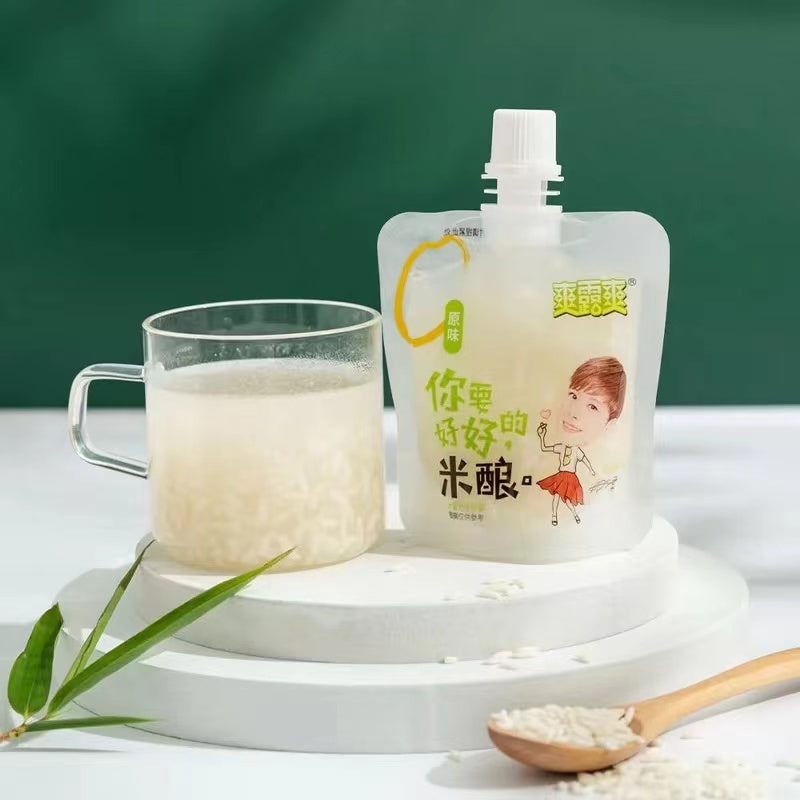 SLS Chinese Sweet Fermented Sticky Rice Wine Spout Bag 78g Original 爽露爽 米酿甜酒