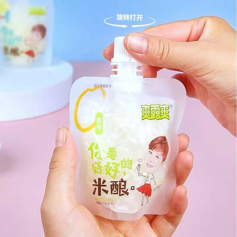 SLS Chinese Sweet Fermented Sticky Rice Wine Spout Bag 78g Original 爽露爽 米酿甜酒