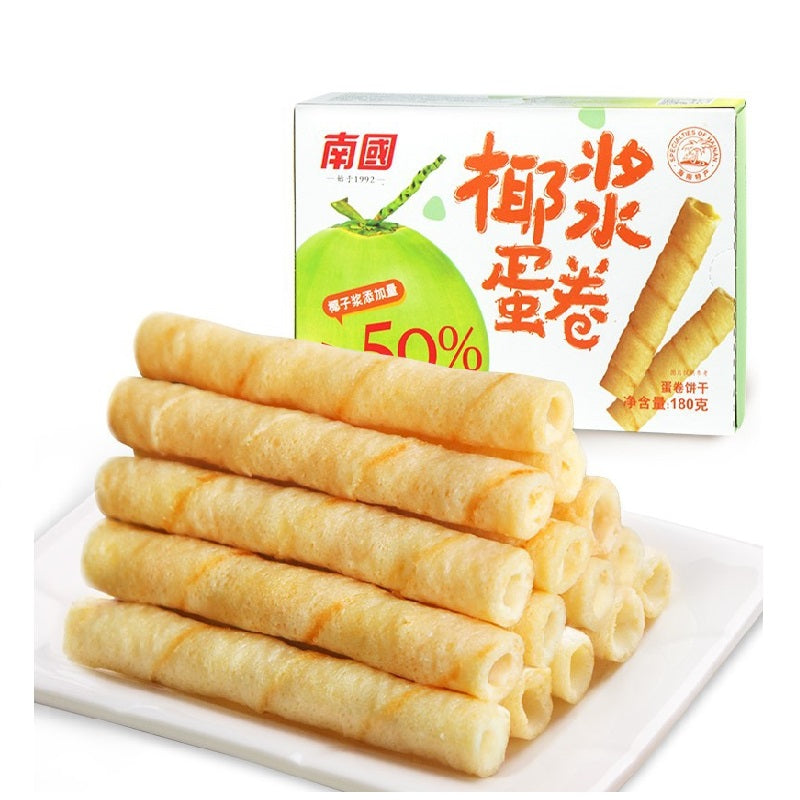China Nan Guo Coconut Egg Roll 180g 海南特产 南国椰浆蛋卷