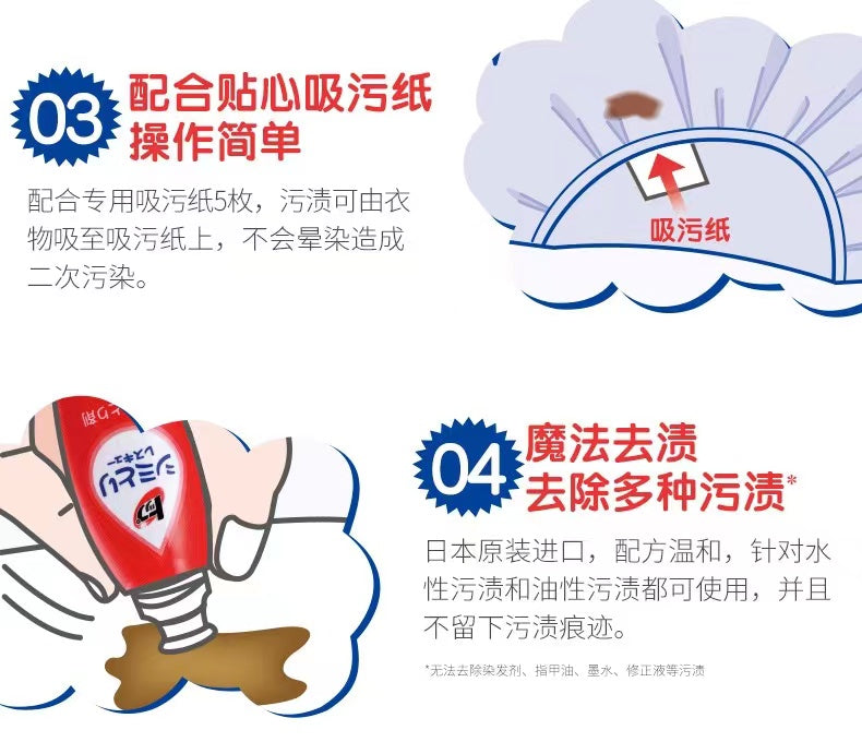 Japan TOP Lion Quitamanchas para ropa Pluma de descontaminación instantánea multifunción 17 ml 日本狮王去渍笔