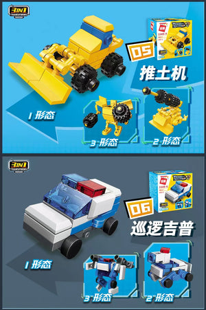 Enlighten Lego Toy Qman Keeppley City Defense Force Soldiers Random Toy 1pc 2106 启蒙 超集变-城市防卫军