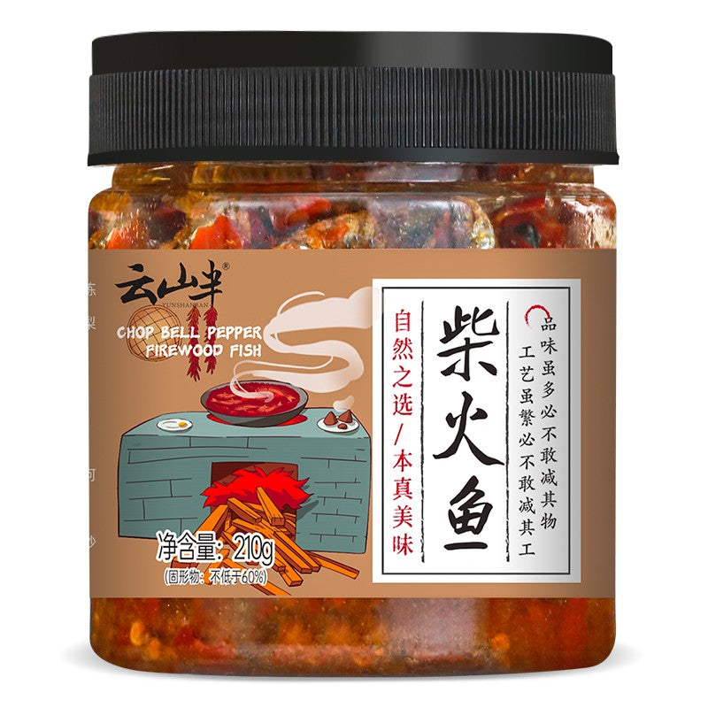 Pescado picante ahumado auténtico de China Yun Ban Shan Hu Nan 210 g