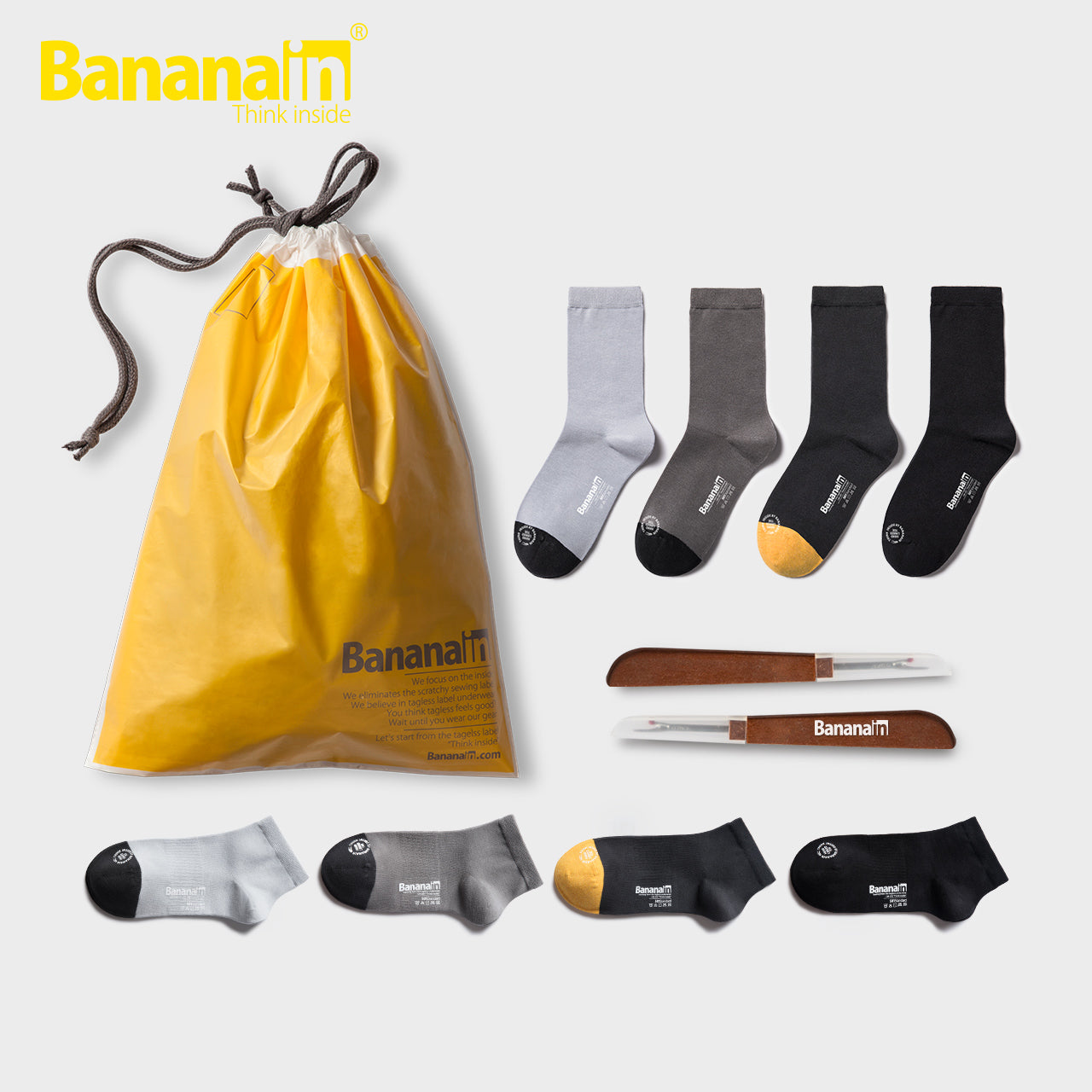[China Heat] Bananain Socks For Men 5 Pairs